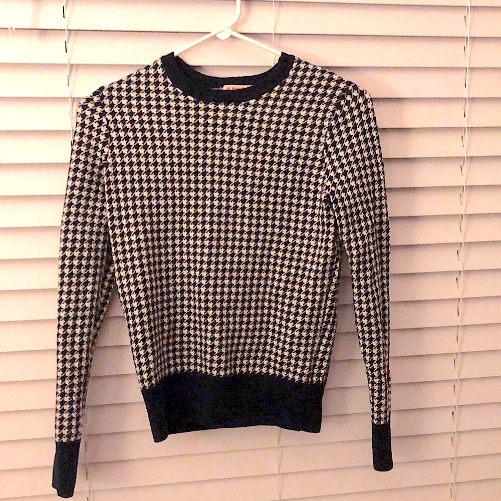 Brooks brothers Gingham blue small BB sweater